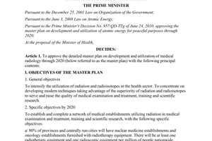 Decision No. 1958/QD-TTg approving the detailed master plan on development