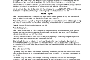 Quyết định 3644/2011/QĐ-UBND Đơn giá bồi thường thiệt hại cây, hoa màu