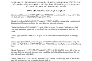 Quyết định 2406/QĐ-TCHQ Quy trình nghiệp vụ quản lý, giám sát hải quan