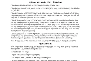 Quyết định 60/2011/QĐ-UBNĐ thu nộp quản lý sử dụng phí vào cổng tham quan vườn hoa