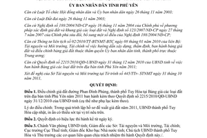 Quyết định 1850/QĐ-UBND điều chỉnh giá đất đường Phan Đình Phùng