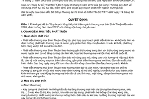 Quyết định 2383/QĐ-UBND năm 2011 Quy hoạch tổng thể phát triển ngành thương mại