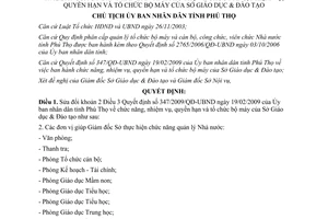 Quyết định 3529/QĐ-UBND Chức năng nhiệm vụ quyền hạn sở giáo dục và đào tạo
