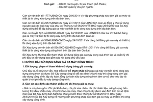 Hướng dẫn 525/SXD-HD sử dụng bảng giá ca máy và thiết bị thi công xây dựng công