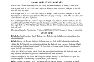 Quyết định 1858/2011/QĐ-UBND đơn giá thuê đất, mặt nước