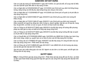 Quyết định 263/QĐ-SXD công bố Đơn giá xây dựng công trình - Phần khảo sát