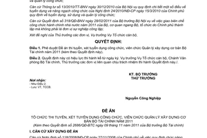 Quyết định 2686/QĐ-BTC  phê duyệt Đề án thi, xét tuyển dụng công, viên chức