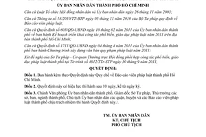 Quyết định 71/2011/QĐ-UBND Quy chế Báo cáo viên pháp luật