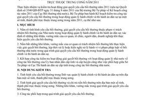 Kế hoạch 7011/KH-BTP kiểm tra công tác giải quyết yêu cầu bồi thường