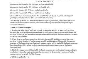 Joint circular No. 39/2011/TT-BYT-BTC guiding the procedures for payment