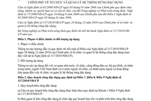 Thông tư 78/2011/TT-BNNPTNT hướng dẫn Nghị định 117/2010/NĐ-CP
