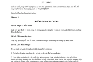 Luật đo lường 2011