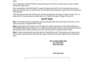 Quyết định 62/2011/QĐ-UBND Quy định giải quyết thủ tục hành chính