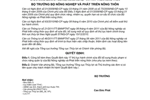 Quyết định 2774/QĐ-BNN-TCTL 2011 thủ tục hành chính sửa đổi lĩnh vực thủy lợi