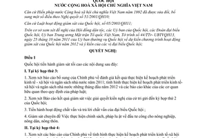 Nghị quyết 15/2011/QH13 chương trình hoạt động giám sát Quốc hội