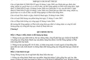 Thông tư 79/2011/TT-BNNPTNT  chứng nhận và công bố chất lượng giống cây