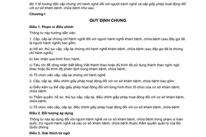 Thông tư 41/2011/TT-BYT hướng dẫn cấp chứng chỉ hành nghề người hành nghề