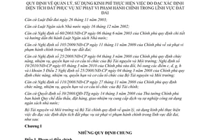 Thông tư liên tịch 39/2011/TTLT-BTNMT-BTC  quản lý, sử dụng kinh phí