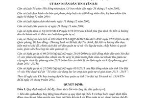 Quyết định 35/2011/QĐ-UBND chế độ chính sách và phân cấp nhiệm vụ chi