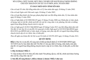 Quyết định 36/2011/QĐ-UBND hủy bỏ và sửa đổi Quyết định 14/2010/QĐ-UBND