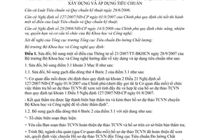 Thông tư 29/2011/TT-BKHCN sửa đổi Thông tư 21/2007/TT-BKHCN