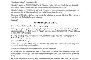 Thông tư 31/2011/TT-BKHCN phương thức hoạt động tổ chức đánh giá, định giá