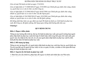 Thông tư liên tịch 07/2011/TTLT-BCA-BQP-BNG hướng dẫn thi hành án phạt trục xuất