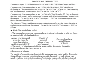 Circular No. 158/2011/TT-BTC guiding the implementation of theGovernment's