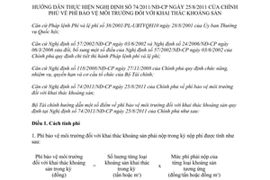 Thông tư 158/2011/TT-BTC hướng dẫn Nghị định 74/2011/NĐ-CP phí bảo vệ môi trường
