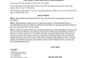 Quyết định 64/2011/QĐ-UBND quản lý khu công nghiệp Lộc Sơn Lâm Đồng