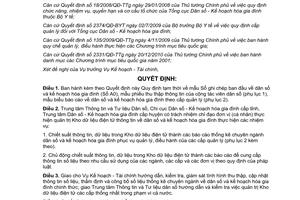 Quyết định 437/QĐ-TCDS Quy định tạm thời  mẫu sổ ghi chép ban đầu