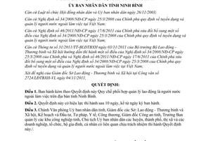 Quyết định 23/2011/QĐ-UBND Quy chế phối hợp quản lý lao động là người nước ngoài