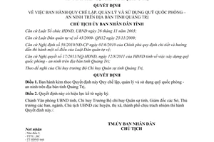 Quyết định 32/2011/QĐ-UBND Quy chế lập, quản lý và sử dụng quỹ quốc phòng