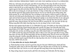 Chỉ thị 04/2011/CT-UBND tình hình sản xuất gạch đất sét nung thủ công Bình Định