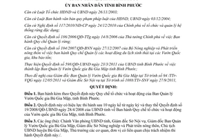 Quyết định 62/2011/QĐ-UBND quy chế tổ chức hoạt động Vườn quốc gia Bình Phước