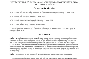 Quyết định 49/2011/QĐ-UBND bố trí ngành nghề sản xuất công nghiệp