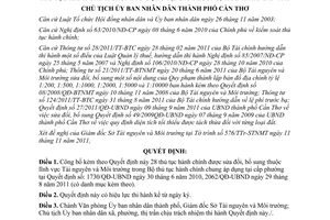 Quyết định 2862/QĐ-UBND năm 2011 công bố sửa đổi bộ thủ tục hành chính chung