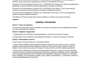 168/2011/TT-BTC Circular No.168/2011/TT-BTC guiding state customs statistics