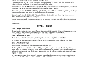 Thông tư 168/2011/TT-BTC hướng dẫn Thống kê nhà nước hải quan