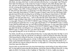 Chỉ thị 3595/CT-BKHCN  tăng cường công tác thống kê khoa học và công nghệ