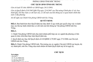 Quyết định 1170/QĐHC-CTUBND năm 2011 quy trình giải quyết công việc danh mục