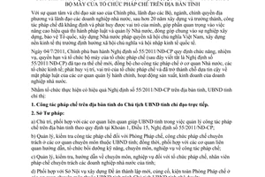 Chỉ thị 15/2011/CT-UBND nhiệm vụ quyền hạn bộ máy tổ chức pháp chế Bình Phước