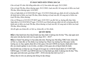 Quyết định 45/2011/QĐ-UBND phong trào thi đua thu nộp ngân sách Nhà nước Lào Cai