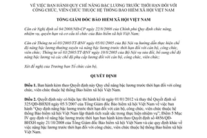 Quyết định 1320/QĐ-BHXH Quy chế nâng bậc lương trước thời hạn