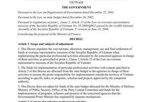 Decree No. 107/2011/ND-CP stipulating in detail point c, clause 2, article 15