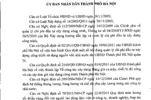 Quyết định 5479/QĐ-UBND công bố đơn giá xây dựng công trình