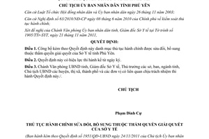 Quyết định 1951/QĐ-UBND công bố thủ tục hành chính