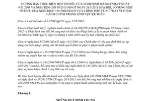 Thông tư 169/2011/TT-BTC hướng dẫn Nghị định 185/2004/NĐ-CP và 39/2011/NĐ-CP