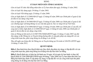 Quyết định 2540/2011/QĐ-UBND cấp phép xây dựng và lắp đặt