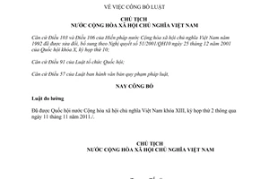 Lệnh công bố Luật đo lường